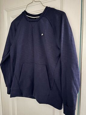 Nike Navy Pullover Sweatshirt with Logo Patch